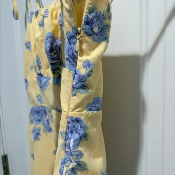 Forever 21 - Yellow Floral Mini Dress, Small - Picture 4 of 7